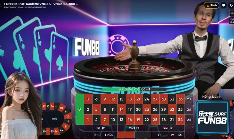 FUN88 K-POP Roulette có cách chơi đơn giản và trả thưởng sòng phẳng